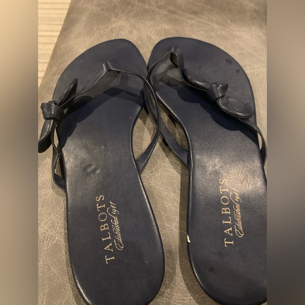 Talbots Dark Blue Women's Leather Sandals